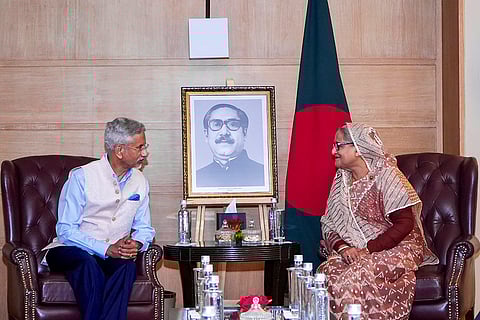 Jaishankar with Bangladesh PM Sheikh Hasina